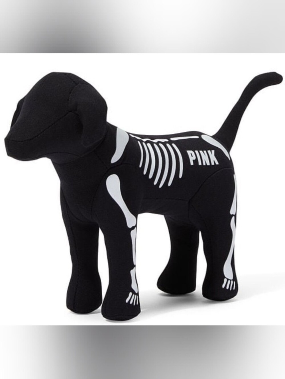 PINK Victoria's Secret Black Dog Skeleton - Picture 3 of 5